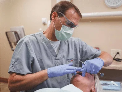 Dr. Eric doing dental work